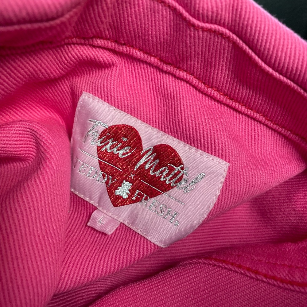 Women's Pink Denim Jacket - Picture 7 of 14
